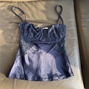 House of CB Cecile Navy Blue Lace Camisole